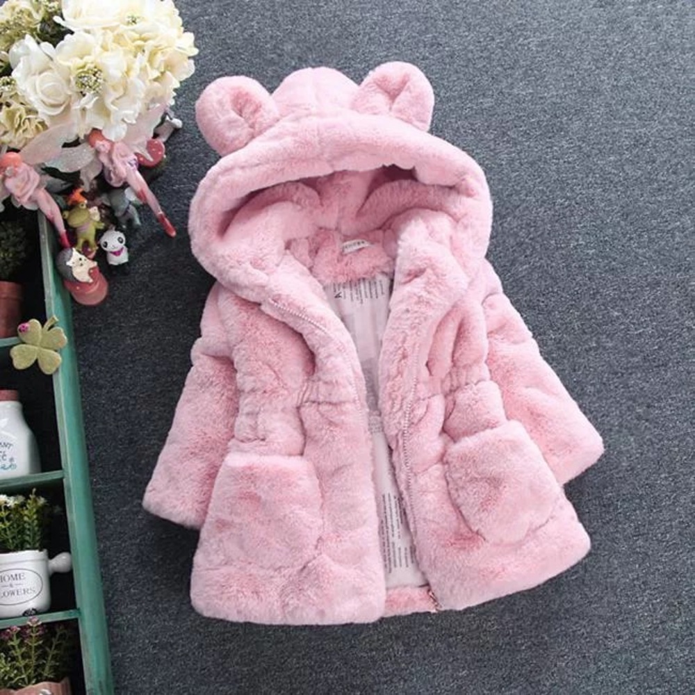 🎈Adorable pink plush winter coat